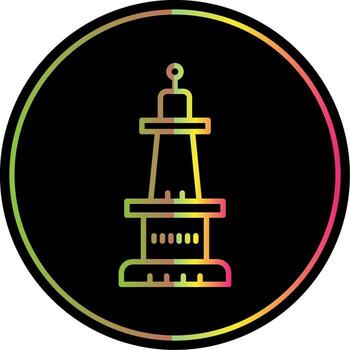 Monumento línea degradado debido color icono diseño vector