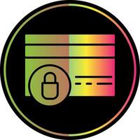 Locked Card Glyph Due Color Icon Design vector