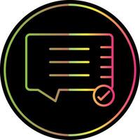Chat Line Gradient Due Color Icon Design vector