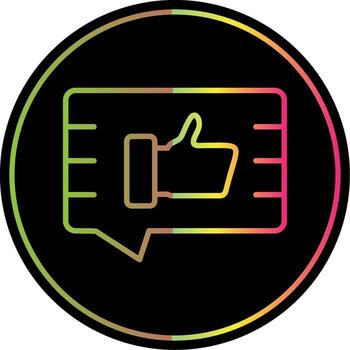 Feedback Line Gradient Due Color Icon Design vector