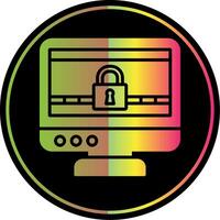 Ransomware Glyph Due Color Icon Design vector