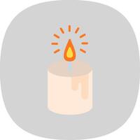 Candle Flat Curve Icon Design vector