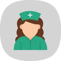 Nursing Flat Curve Icon Design vector