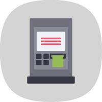 Atm Flat Curve Icon Design vector