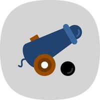 Cannon Flat Curve Icon Design vector