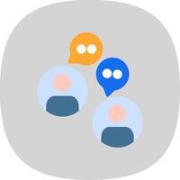 Chat Flat Curve Icon Design vector