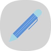 Pen Flat Curve Icon Design vector