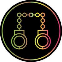 Hand Cuffs Line Gradient Due Color Icon Design vector