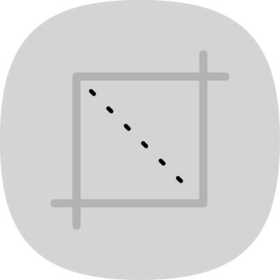 Crop Flat Curve Icon Design