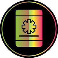 M-Health Glyph Due Color Icon Design vector