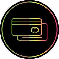 credit card Line Gradient Due Color Icon Design vector