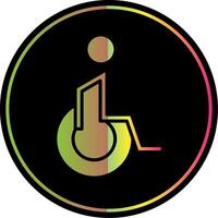 Handicaped Patient Glyph Due Color Icon Design vector