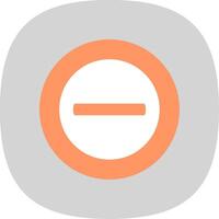 Minus Flat Curve Icon Design vector