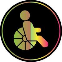 Disability Glyph Due Color Icon Design vector