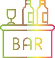 bar línea degradado debido color icono diseño vector