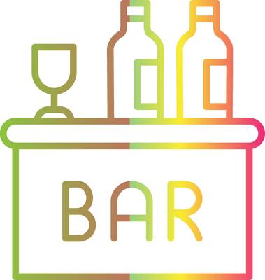 Bar Line Gradient Due Color Icon Design