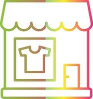 Clothing Shop Line Gradient Due Color Icon Design vector