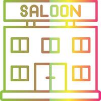 Saloon Line Gradient Due Color Icon Design vector