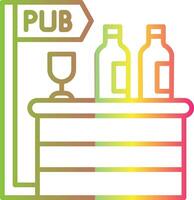 Pub Line Gradient Due Color Icon Design vector