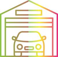 Garage Line Gradient Due Color Icon Design vector