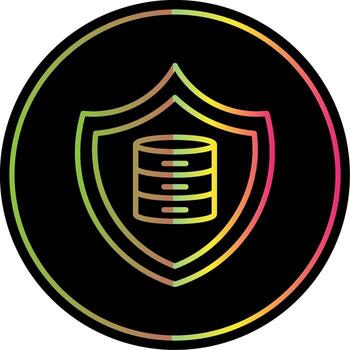 Secure Data Line Gradient Due Color Icon Design vector