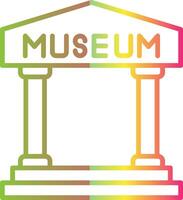 Museum Line Gradient Due Color Icon Design vector