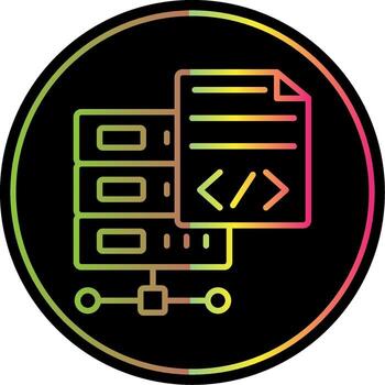 programación idioma línea degradado debido color icono diseño vector