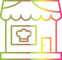 Restaurant Line Gradient Due Color Icon Design vector
