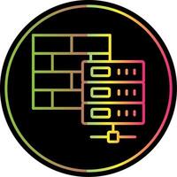 Firewall Line Gradient Due Color Icon Design vector