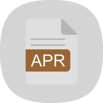 APR File Format Flat Curve Icon Design vector