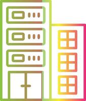 Data Center Line Gradient Due Color Icon Design vector