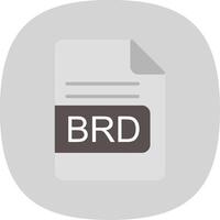 BRD File Format Flat Curve Icon Design vector