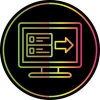 Data Transfer Line Gradient Due Color Icon Design vector