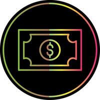 Money Line Gradient Due Color Icon Design vector