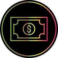 Money Line Gradient Due Color Icon Design vector