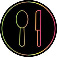 Cutlery Line Gradient Due Color Icon Design vector