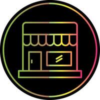 Shop Line Gradient Due Color Icon Design vector