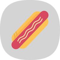 Hot Dog Flat Curve Icon Design vector