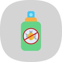 Insect Repellent Flat Curve Icon Design vector