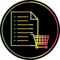 compras lista línea degradado debido color icono diseño vector