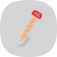 Shovel Flat Curve Icon Design vector