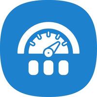 Gauge Glyph Curve Icon Design vector