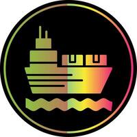 Shipping Glyph Due Color Icon Design vector