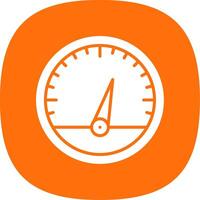 Gauge Glyph Curve Icon Design vector