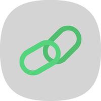 Chain Flat Curve Icon Design vector