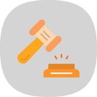 Hammer Flat Curve Icon Design vector