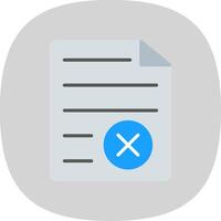 File Format Flat Curve Icon Design vector