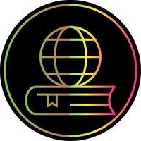 Global Education Line Gradient Due Color Icon Design vector