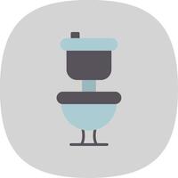 Toilet Flat Curve Icon Design vector