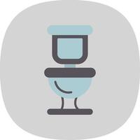 Toilet Flat Curve Icon Design vector